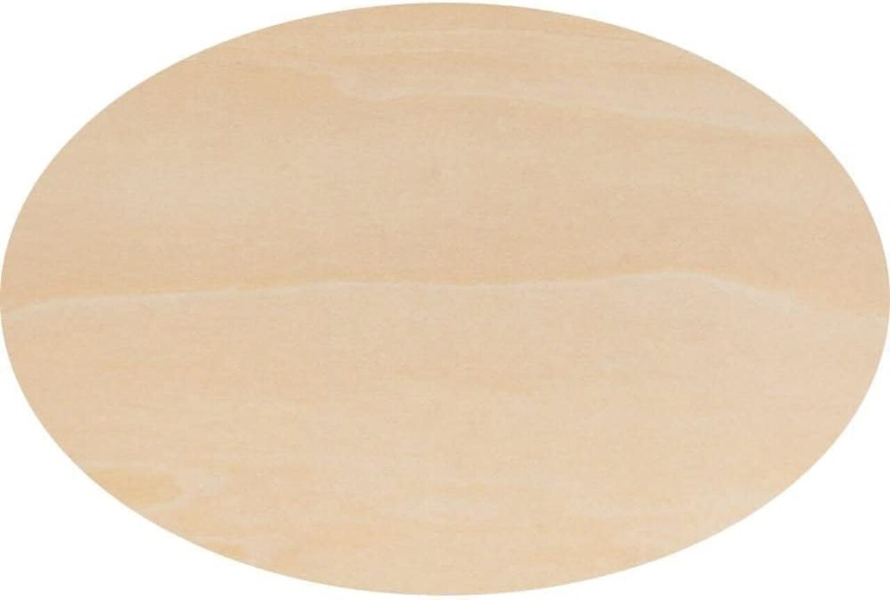 Unfinished Wood Oval Cutout Shape - Bag of 5, 10.5 x 6.5 Inch